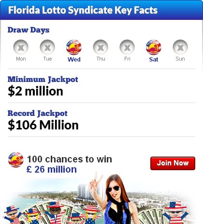100 chances to win £ 26 million on the Florida Lotto